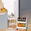 Melody House 2-Tier Utility Rolling Cart Storage Organizer Sofa Side