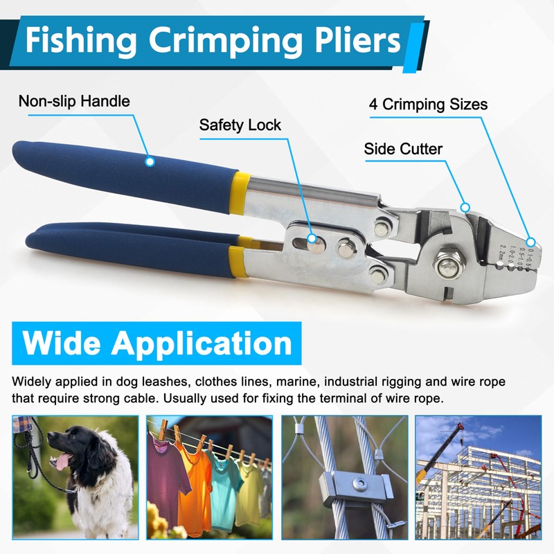 Fishing Crimping Tool Fishing Wire Line Crimping Rigging Kit Fishing