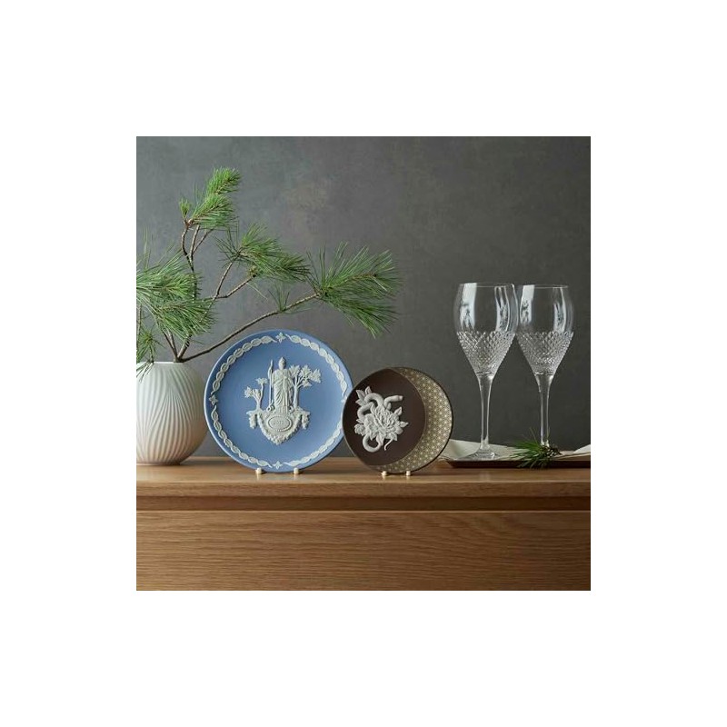 Wedgwood Earplate 2025 Version, Jasper Olympus Zodiac Athena, Pale Blue,