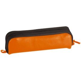 Clairefontaine 8398C 21 x 4 x 6 cm Genuine Leather Pencil Case Rectangular Orange / Brown