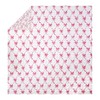 MODERN HEIRLOOM Pink and White Abigail Bow Reversible Quilt and