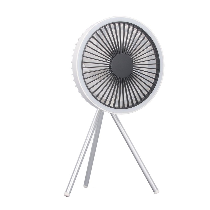 Tripod Desk Fan with Light USB Rechargeable Battery Operated 3