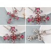 Alilang Goth Cross Pendant Necklace Sparkly Crystal Rhinestones Brooch Pin