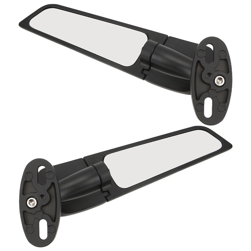 2pcs Motorcycle Wind Wing Mirror Multi Angle Adjustable Rotating Rear