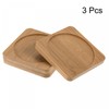 sourcing map 3 Pack Flower Pot Saucers 10 cm Bamboo