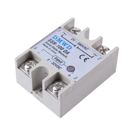 SSR-100DA Solid State Relay DC to AC (Input 3-32V DC Output 24-380V AC) with Heat Sink, 100A
