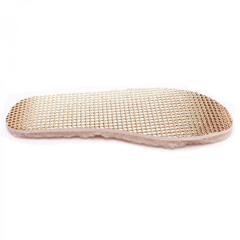 pbezler Winter Insoles Wool Felt Lambskin E16, gold