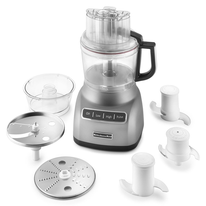 KitchenAid RKFP0922CU Food Processor with ExactSlice System 9-Cup, Contour Silver,