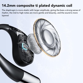 Wireless Earbuds, Bluetooth 5.4 Light Weight Headphones, HiFi Stereo Deep Bass Earphones, 8h Music Playback, for Sport Running Driving Business (Black)