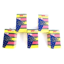 UFO Brands Abrasive Sponge Scrubber 5 Count - Pack of 5