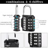 Pack of 2 Padlock Combination Lock, 4 Digit Zinc Alloy