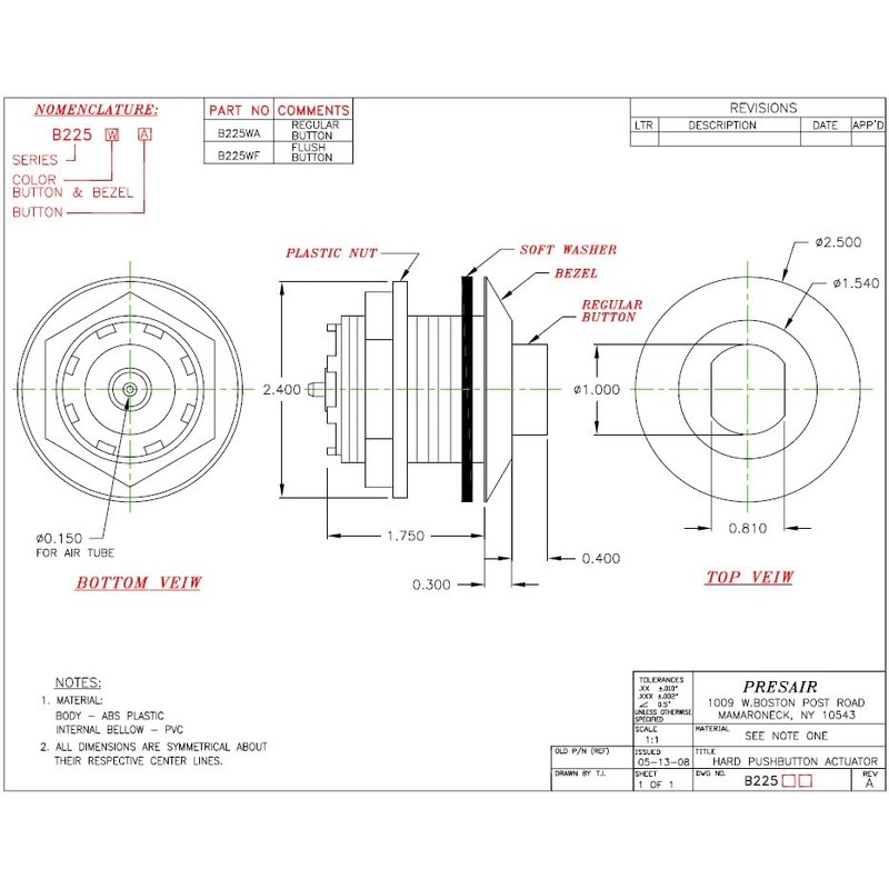 White Garbage Disposal Switch - B225WF