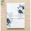 PONATIA 50PCS Vellum Jackets for 5x7 Invitation Cards- 135GSM Navy