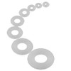 Yakamoz Nylon Washers, 520Pcs White Nylon Flat Washers Assortment Kit