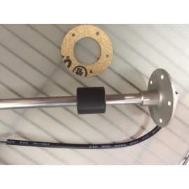 KUS WEMA GAS OR DIESEL FUEL GAUGE AND 9" SENDER BOAT WEMA SSS9 316 STAINLESS BLACK CPFRBB