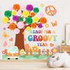 Pajean 83 Pcs Boho Classroom Tree Bulletin Board Set Groovy