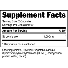 Nutricost St John’s Wort Capsules (500mg) 120 Capsules- Gluten Free and Non-GMO