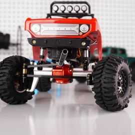 FEDCO SCX24 Portal Axles Differential Axles + 10 MM Extended High Clearance Axles with Diff Locker for Axial AX24 SCX24 Upgrade Parts 1/24 RC Crawler