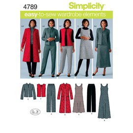 Simplicity 4789Women's & Plus Size Smart and Casual Wear, Paper, White, BB (20W-28W)