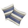Aytipun Navy Blue Striped Pillow Covers 16x16 Set of 2