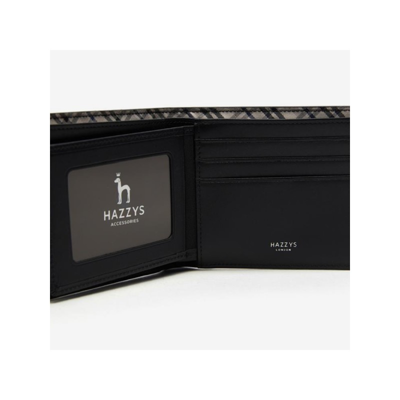 Hazzys (대구신세계)CHESTER 블랙 체크배색 소가죽 반지갑 HJWA4E281BK (CHUNGSUNG SHINSEGAE) CHESTER