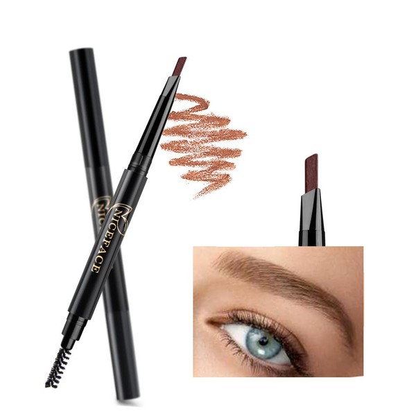 Eyebrow Pencil Light Brown Double Ended Precision Waterproof Brow Cruelty Free(Light Brown #4)
