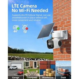 Xparkin 4G LTE Cellular Security Camera Solar Security Cameras Wireless Outdoor No WiFi Security Camera 24/7 Recording,2K Color Night Vision,2-Way Talk,Cloud & SD Card Storage,IP65,Built-in SIM Card