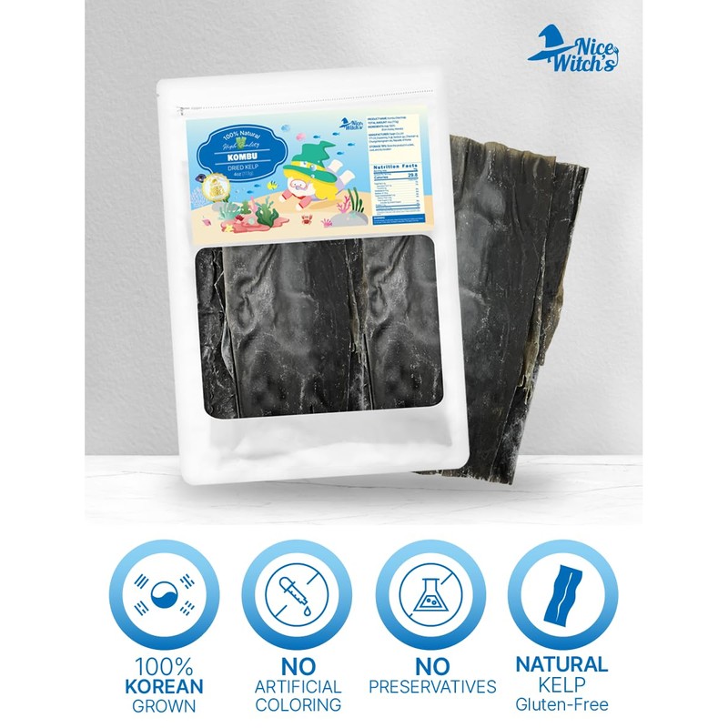 NICE WITCH'S Korean wild Kombu 100% Pure Dried Seaweed Traditional