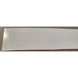 midwest traction O Scale CNS&M - North Shore Line Flat Car decal set