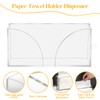 AFOROEOA 1PCS Paper Towel Holder, Acrylic, Clear, Minimalist, Countertop, Bathroom,