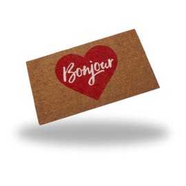 Garden Mile Decoir Natural Looking Doormat Non Slip PVC Backing Safe Non-Slip Indoor Outdoor Door Mat (Bonjour)