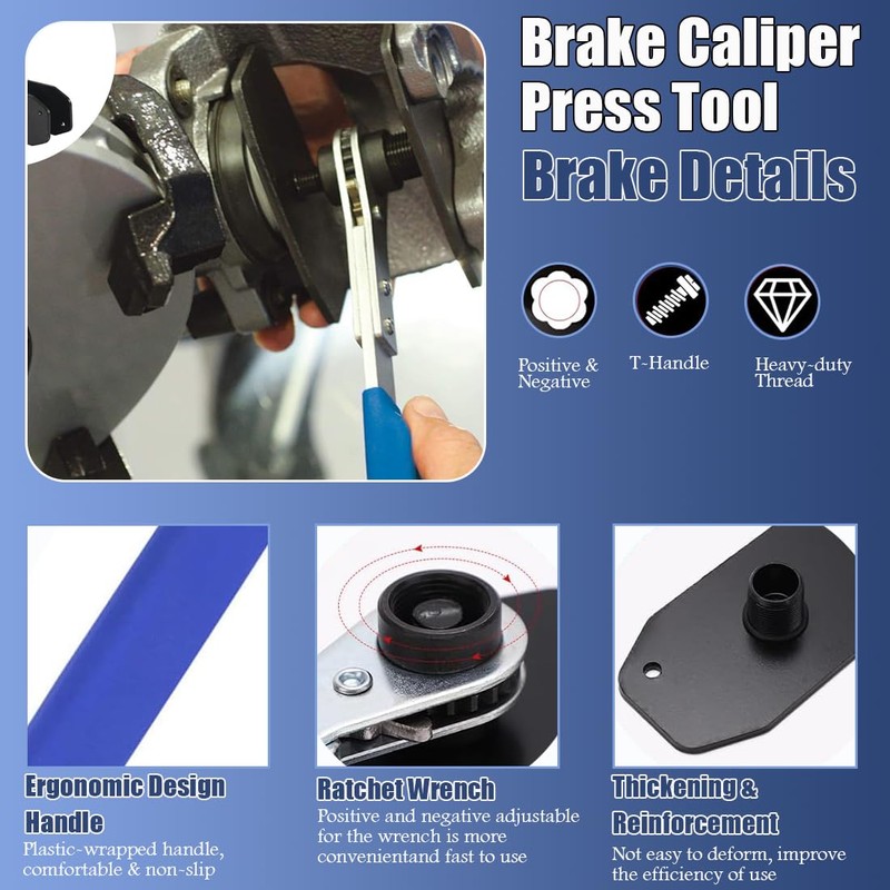 Brake Caliper Press Tool, Brake Caliper Tool Spreader, 4 in