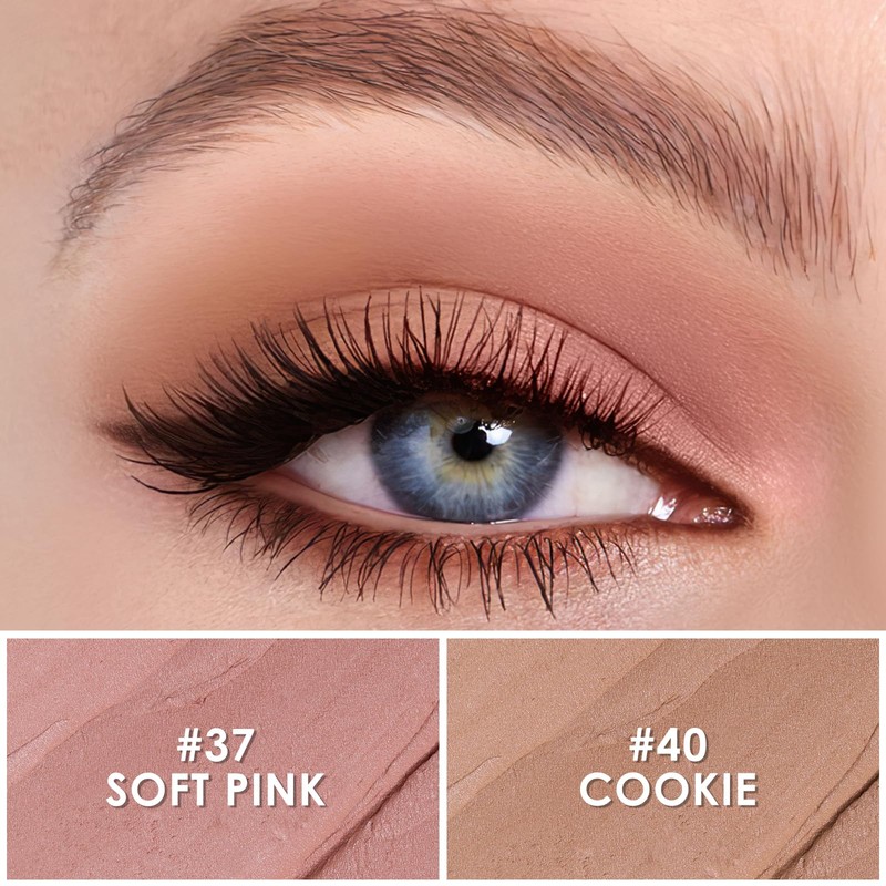 FOCALLURE 2 Pcs Cream Eyeshadow Stick,Brightener Eyeshadow Pencil Crayon,Highlighter Eye