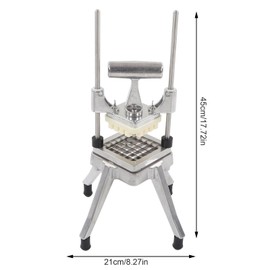 Commercial Vegetable Chopper with Replacement Blades, Stainless Steel French Fry Cutter Potato Dicer & Fruit Slicer for Restaurants & Home Kitchen