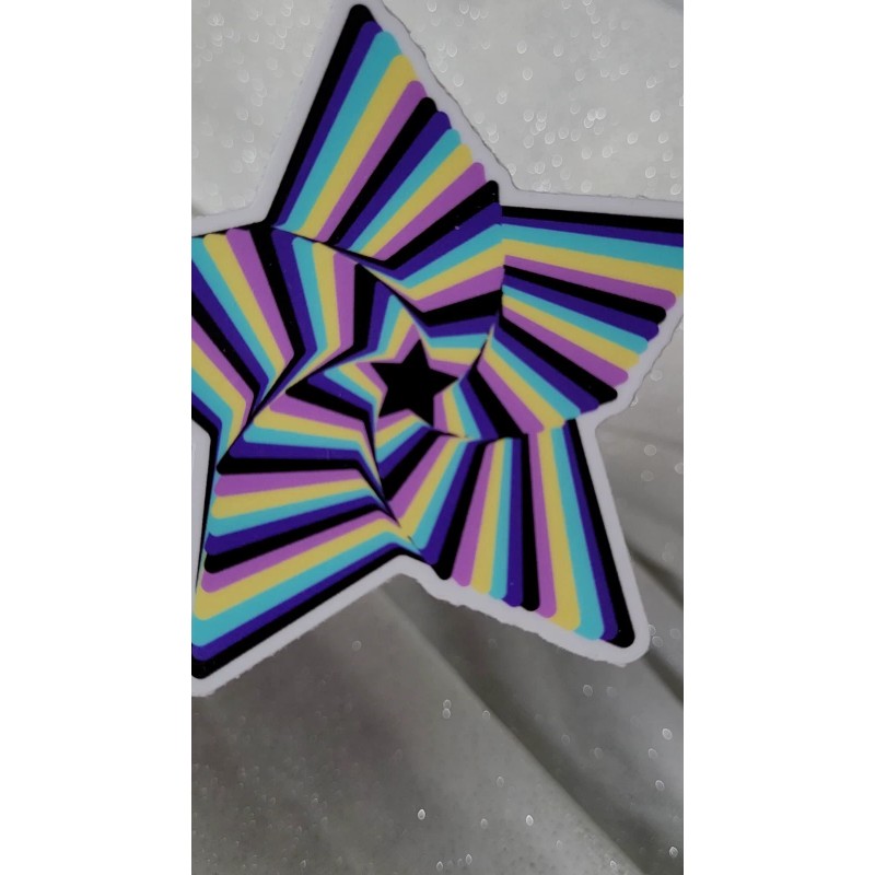 Moonlight Jade STKR081 Black Purple Aqua Yellow Pink Twisted STAR