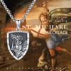 XIXLES St Michael Necklace Archangel Michael Medal Chain Religious Jewellery