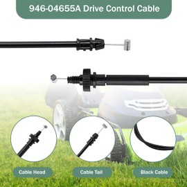 946-04655A Drive Control Cable for MTD 2010-2017, Troy-Bilt, Yard Machines, Yard-Man, Bolens, Cub Cadet, Craftsman Lawn Mower; Replaces OEM 746 04655, 746 04655A, 946 04655