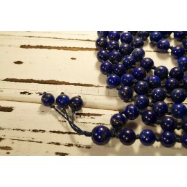 Lapis Lazuli Mala • Hand Knotted Mala Necklace • Jewelry for Men • 8mm • 3055