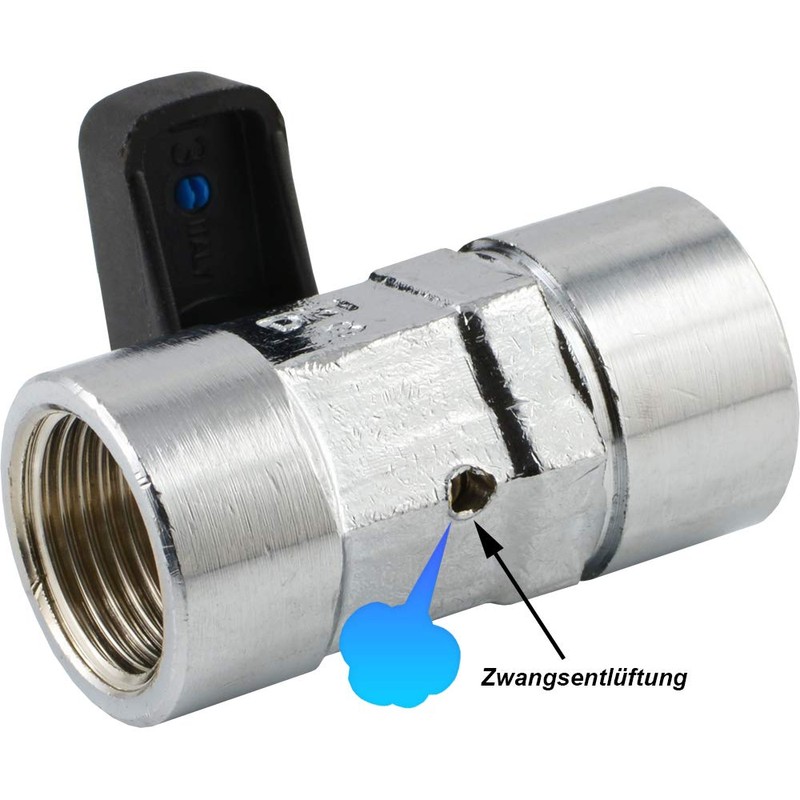 Fittingteile Mini Ball Valves with Forced Ventilation Compressed Air Vent