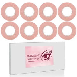 RAQEHO 8 Lash Tape for Eyelash Extensions - Adhesive Eyelash Tape, Micropore Makeup Tape for Eyeshadow & Eyeliner, Lash Extensions Supplies, Techs Essentials, Makeup Stuff Must Have, Sensitive Skin