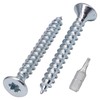 SKIR'CO (300 Pieces) Galvanised Steel Wood Screws 3.0 x 25mm