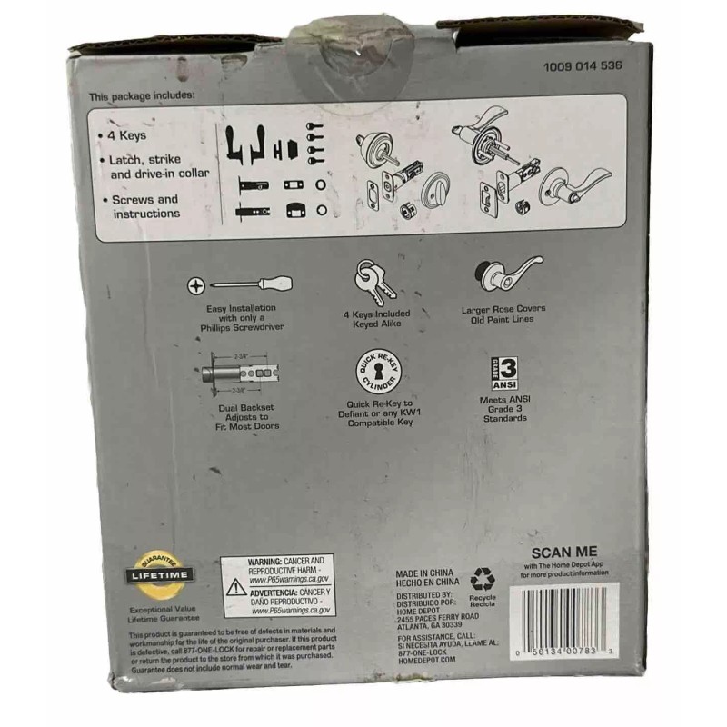 Defiant NEW Defiant Naples Satin Nickel Combo Pack with Single