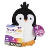 TrustyPup Penquin Plush Dog Toy with Silent Squeaker, Black and