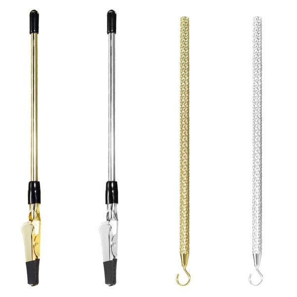 Realand 4Pcs Bracelet Helper Tool Bracelet Hooks, 2 Kinds Metal