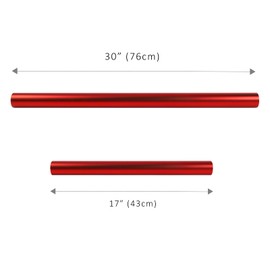 LaRibbons Christmas Wrapping Paper, Matte Metal Red Solid Color Paper Roll - 17 Inch x 40 Feet (56.6 sq. ft. ttl.) Gift Wrapping Paper for Christmas, Wedding, Birthday, Baby Shower