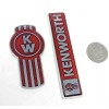 KW kenworth kw emblem metal truck semi chrome set red