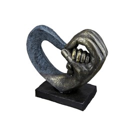 Casablanca Hands of Love Sculpture - Decorative Heart Figurine - Decoration and Gift - Height 14 cm