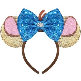 Trnerm Sequins Bow Mouse Ears Handmade Mouse Ears Inspired Cartoon Cute Theme Ears (Roo)