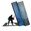 Neisouf Black Metal Bookend Cute Unique Heavy Duty Bookends for