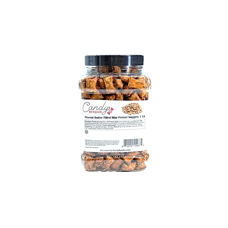 Candy Retailer Peanut Butter Filled Mini Pretzel Nuggets 1 Lb